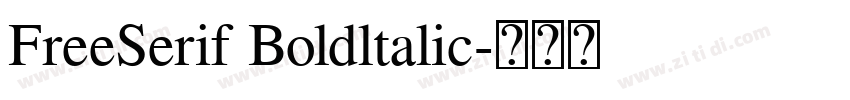 FreeSerif Boldltalic字体转换